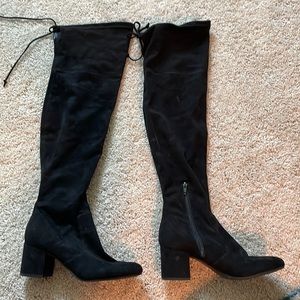 Black knee high boots